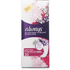 Always Menstruationsbeskyttelse Always 4 Discreet Incontinence Liners Plus 20 12-pak