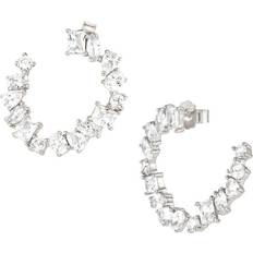 Nomination Silver Earrings Nomination Colour Wave Sterling Hoop Earrings 149803/008