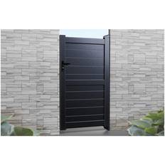 Black Gates Pedestrian Gate 900x2000mm Black Horizontal