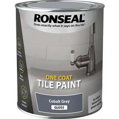 Paint Ronseal One Coat Tile Paint Wood Paint Grey 0.75L