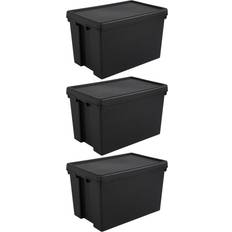 Black Boxes & Baskets Wham Black Heavy Duty Recycled Box Lid Storage Box