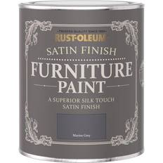 Rust-Oleum Satin Furniture Paint Marine Metal Paint Grey 0.75L