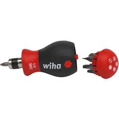 Wiha Bitsskrutrekkere Wiha Stubby screwdriver 1/4, bit magazine black/red, Stubby 7 double bits Bitsskrutrekker