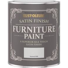 Rust-Oleum Metal Paint - White Rust-Oleum Satin Furniture Paint Steamed Milk Metal Paint White 0.75L