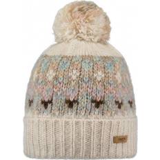 Beige Sombreros Barts Renaa Beanie - Grey/White