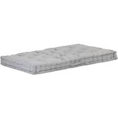 Coton Coussins de chaise vidaXL Plancher de Palette Coton 120x80x10 cm Gris Grey Coussin de chaise Gris (120x80cm)