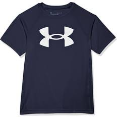 Under Armour Boys' Standard Tech Big Logo Short Sleeve T-Shirt, (410) Midnight White, Youth