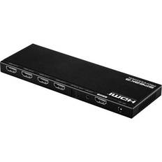 Hdmi splitter 4 SpeaKa Professional 4 Port HDMI-Splitter inbyggd konverter 4096 pixel