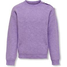 Purple Knitted Sweaters Children's Clothing Kids Only Viola Airy Bling Knitted Sweater