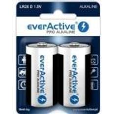 D lr20 1.5v everActive Alkaline batteries Pro Alkaline LR20 D blister card 2 pieces