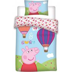 Greta Gris Bäddset Barnrum Peppa Pig Greta Pig Bedding, Peppa Pig & Balloon, Pillow Case 100x140cm