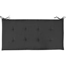 Poliéster Cojines de silla vidaXL Para Banco Jardín Tela Oxford Negro 120x50x3 cm - New Cojín de silla Negro (120x50cm)