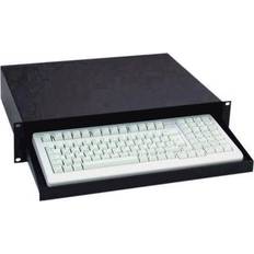 Zwart Toetsenbordlades Adam Hall 19 Inch Rackmount Computer Keyboard