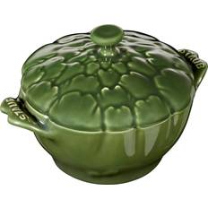 Dishwasher Safe Casseroles Staub Petite Artichoke Ceramic Cocotte with lid 1 Parts