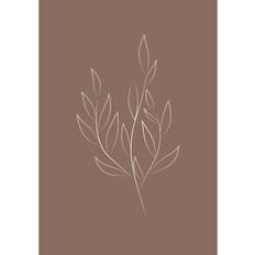 Venture Home Poster Drawed leaf Poster
