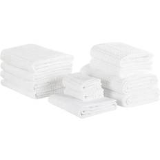 Beliani Handduksset Aderet 11-pack Badlakan Vit