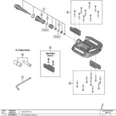 Shimano 9 stk skruer pedaler PD-GR500