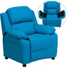 Foam Sitting Furniture Flash Furniture Charlie Deluxe Padded Contemporary Vinyl Recliner with Storage