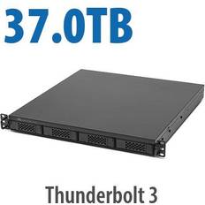 Festplatten 37.0TB (1x1.0TB NVMe 3x12.0TB HDD) Flex 1U4 4-Bay Rackmount Thunderbolt Storage, Docking & PCIe Ex