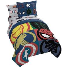Marvel Avengers Emblems 5 Piece Twin Bed Set Includes