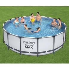 Pool 457x122 Bestway Steel Pro MAX swimmingpoolsæt 457x122 cm rund