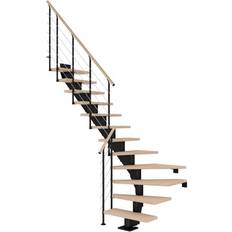 Trapper Dolle Hamburg Kvartsvingstrappe STYLE 6-Hvidolieret Eg-85-11