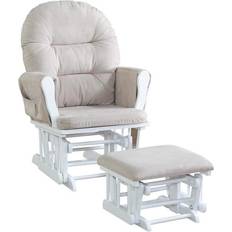 Nursery glider and ottoman Naomi Home Brisbane Glider and Ottoman Set Nursery