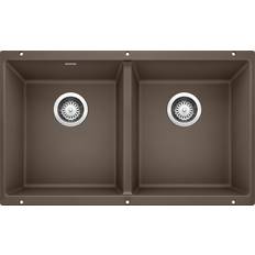 Kitchen Sinks Blanco Precis 516323 Undermount Equal Double Sink Bowl