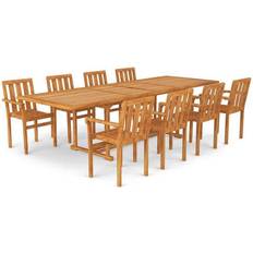 vidaXL 3059616 Patio Dining Set, 1 Table incl. 8 Chairs