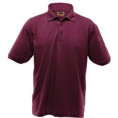 UCC 50/50 Men's Heavyweight Plain Pique Polo Shirt - Burgundy