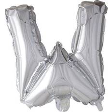 W Bogstavballoner Fiesta Letter Balloons W 100cm Silver