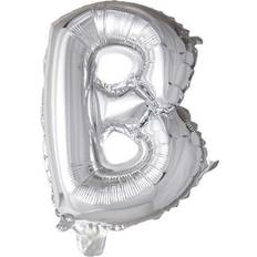 B Bogstavballoner Fiesta Letter Balloons 100cm Silver