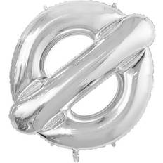 Fest Bogstavballoner Fiesta Letter Balloons Ø 100cm Silver