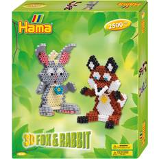 Hama beads 3d Hama Beads Gift Box 3D Fox & Rabbit 3247