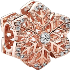 Pandora Festive Snowflake Charm - Rose Gold/Transparent