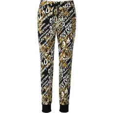 Versace Jeans Couture Couture Logo Brush Gold Sweatpants - Black