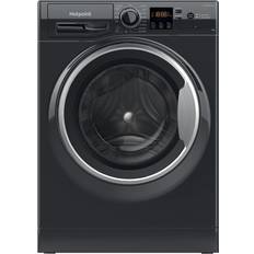 Black washing machine 9kg Hotpoint NSWM965CBSUKN