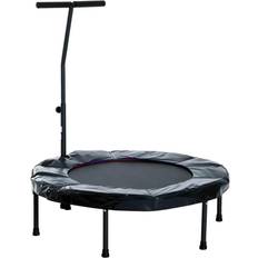 Trampolines Homcom 40'' Kids Mini Trampoline, Adult Rebounder Jumper, Handle Black