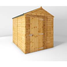 Shed 8 x 6 shiplap Mercia Garden Products Est. 1878 Shiplap Apex/Reverse Apex Roof Wooden Windowless Garden Shed (Building Area )