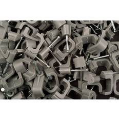 Kabelklammer Dencon 14mm Grey Flat Cable Clips Box 100