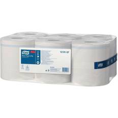 Équipements et Produits de Nettoyage Tork 6 Basic Paper Centrefeed White Towel Rolls M2 System 6x150m 2-PLY