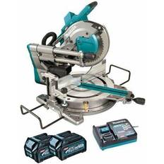 Makita LS004GD202 40VMAX XGT 216mm Sliding Compound Mitre Saw With 2x 2.5Ah Batteries