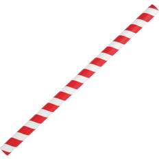 Smoothie sugrör Fiesta Green Compostable Paper Smoothie Straws Red Stripes (Pack of 250)