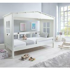 Mento Wooden Treehouse Bed White With Pocket Sprung Mattress