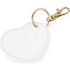 BagBase Soft White Boutique Heart Key Clip