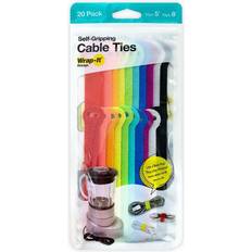 Best Cable Storage Wrap-It Storage Self-Gripping Cable Ties (20-Pack) Multi-Color