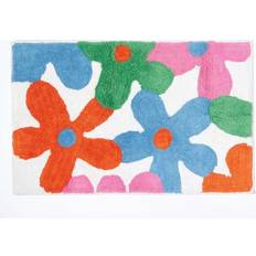 Homescapes Cotton Tufted Washable Multi Colour Floral Children Rug