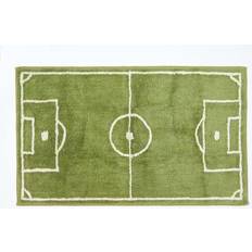 Washable rugs Homescapes Cotton Tufted Washable Football Pitch Rug