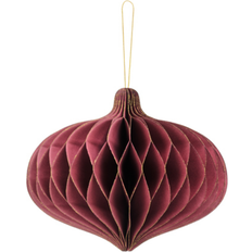 Solumaiset Pallot PartyDeco Ovaali Hunajakenno Joulukoriste Viininpunainen 16x15cm