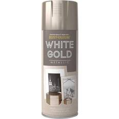 Gold spray paint Rust-Oleum White Gold Metallic Spray Metal Paint Gold, White 0.4L
